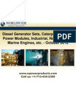 Diesel Generator Sets, Caterpillar XQ2000 Power Modules, Industrial, Natural Gas & Marine Engines, etc. - October 2012