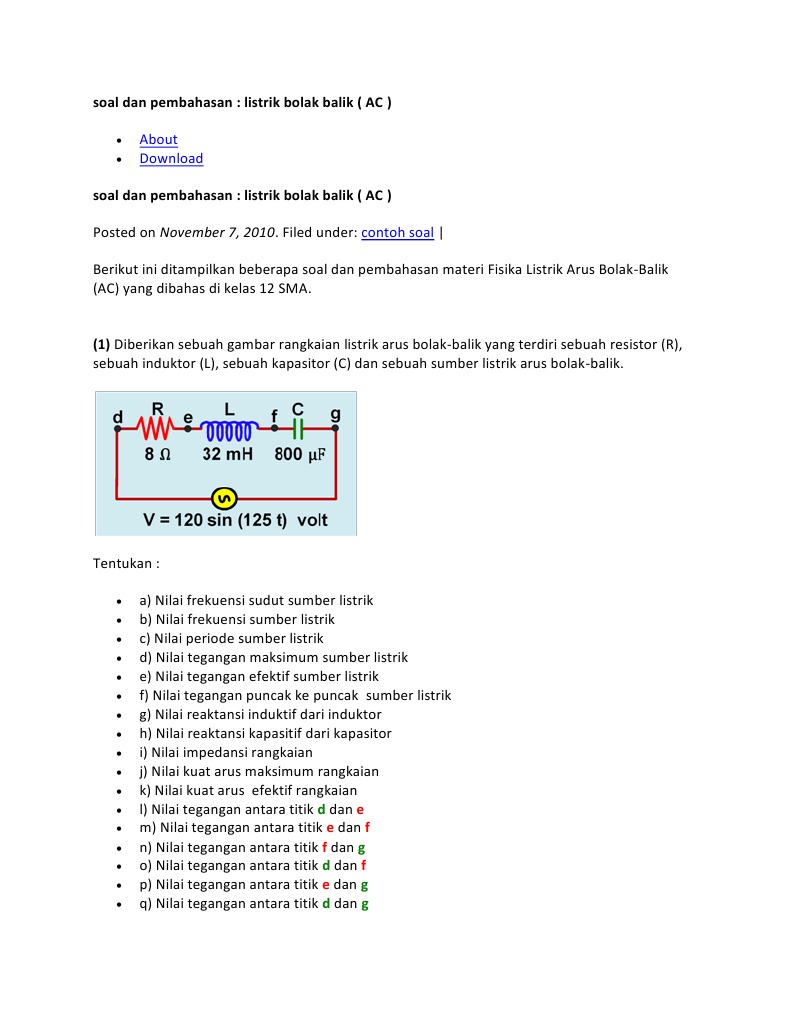 Soal Dan Pembahasan Rlc
