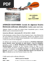 ATENÇÃO ELEITORES