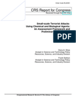 Small-Scale Terrorist Attacks Using Chemical and Biological Agents- An Assessment Framework and Preliminary Comparisons