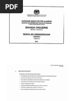 Huraian Sukatan Pelajaran Bahasa Inggeris Tahun 6