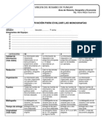 Rúbricas para La Evalución de La Monografía