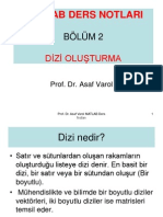 Matlab Dersi 02 Dizi Olusturma S