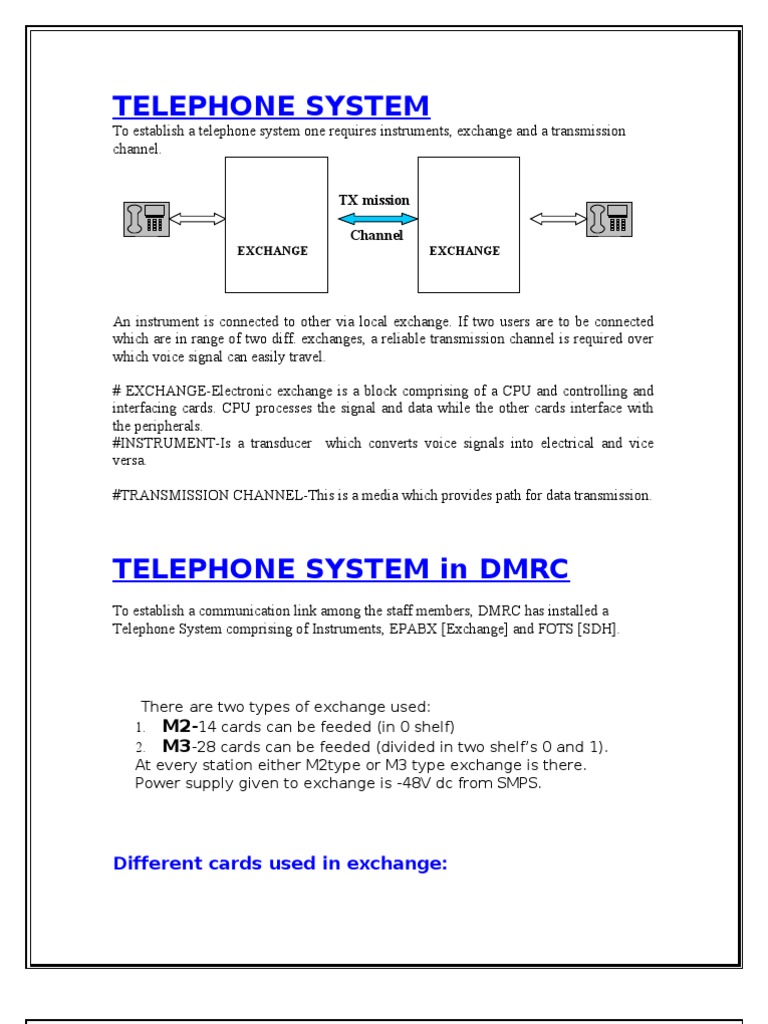Telephone System PDF Telephone Data Transmission