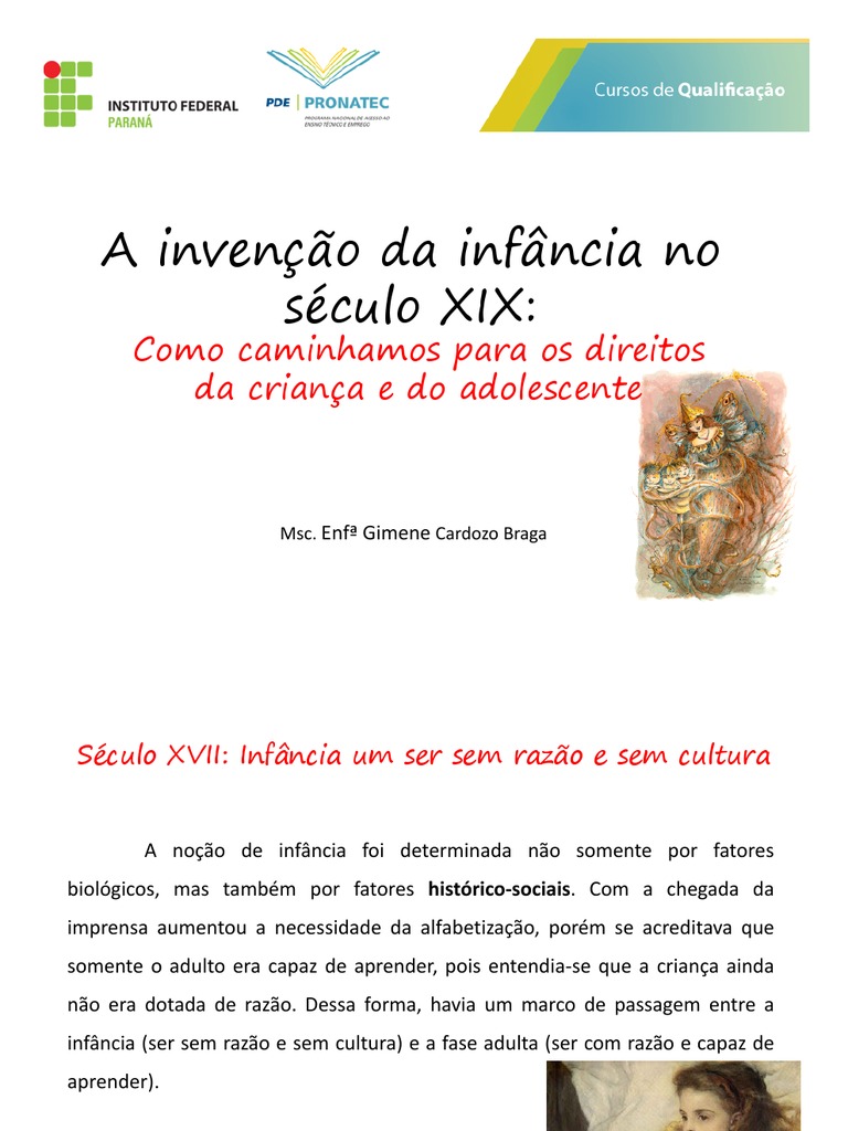 A Invenção Da Infância No Século XIX - Aula 1 | PDF | Nações Unidas ...