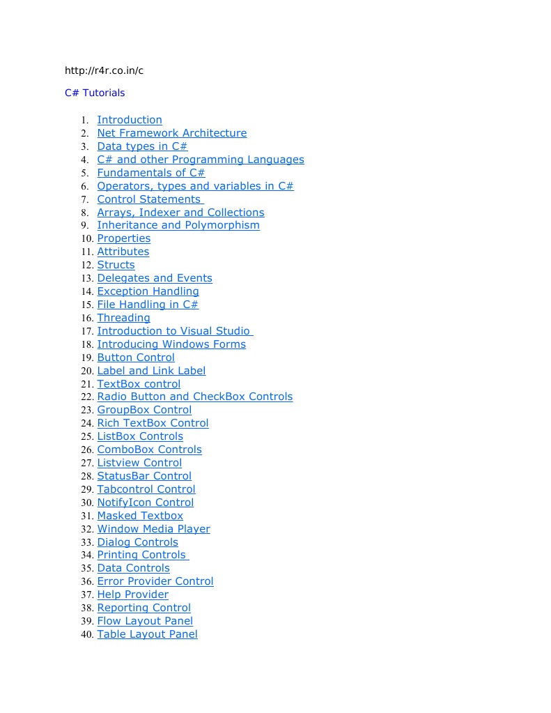 C# Tutorials | PDF | C Sharp (Programming Language) | Data Type