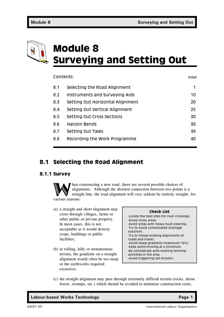 Land Survey - Surveying and Setting Out | PDF | Surveying | Road