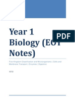 Year 1 Biology EOY Notes