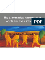 The Grammatical Categories of Words and Their Inflections: Kuiper and Allan Chapter 2.1
