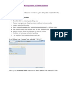 Manipulation of Table Control