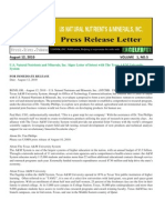 US Rare Earth Minerals, Inc. - USREM Press Release 08-12-2010