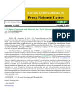 US Rare Earth Minerals, Inc. - USREM Press Release 09-20-2010