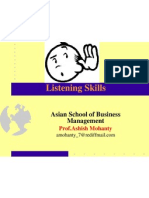 Listening Skills: Asian School of Business Management