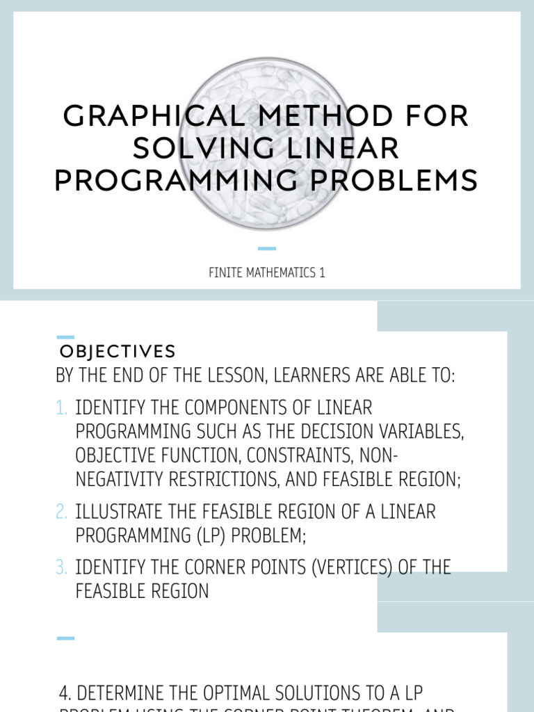 GRAPHICAL METHOD FOR SOLVING LINEAR PROGRAMMING PROBLEMS.pdf | PDF ...