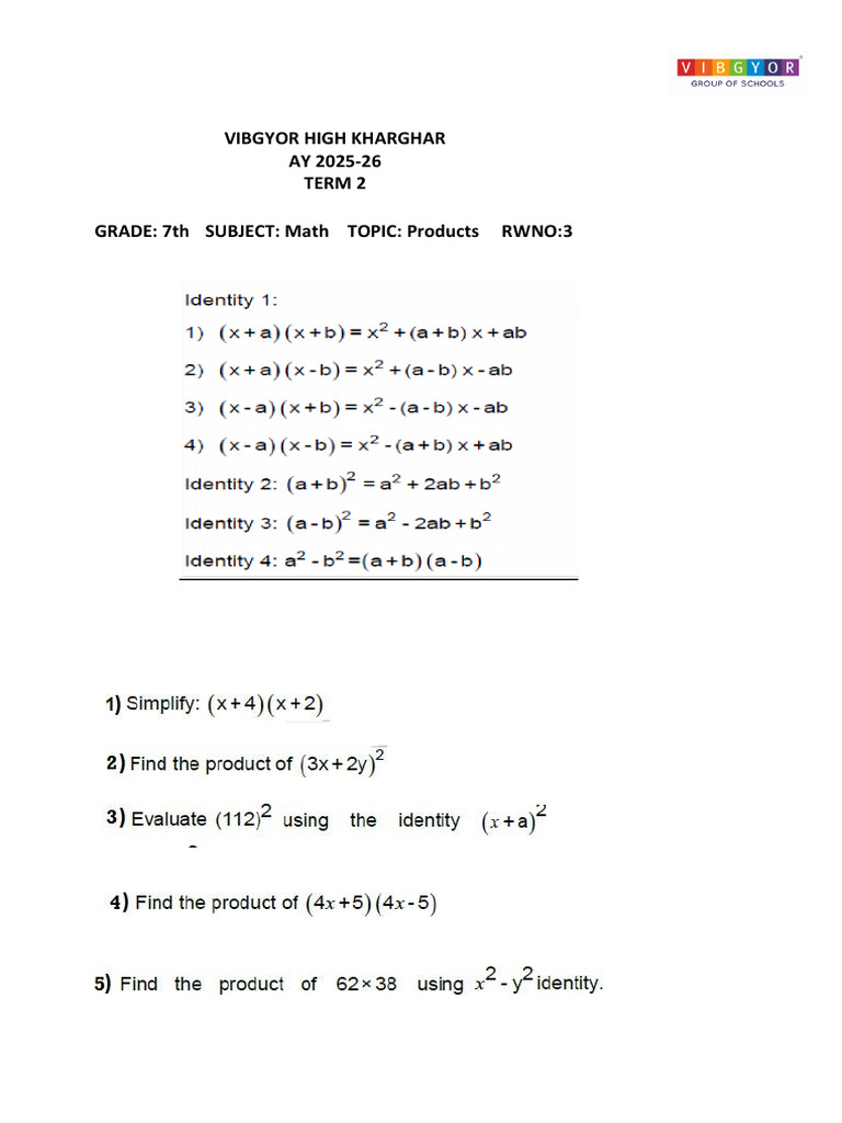 Grade 7 Math Revision 3.pdf | PDF