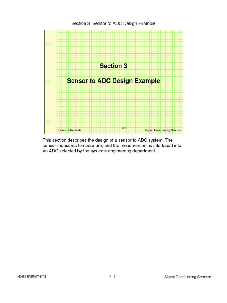 Sensor To ADC Design Example | PDF