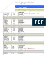 2012 - 2013 VCS School Instructional Calendar