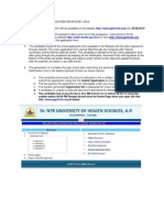 Guidelines To Fill The Application For Ayushet 2012