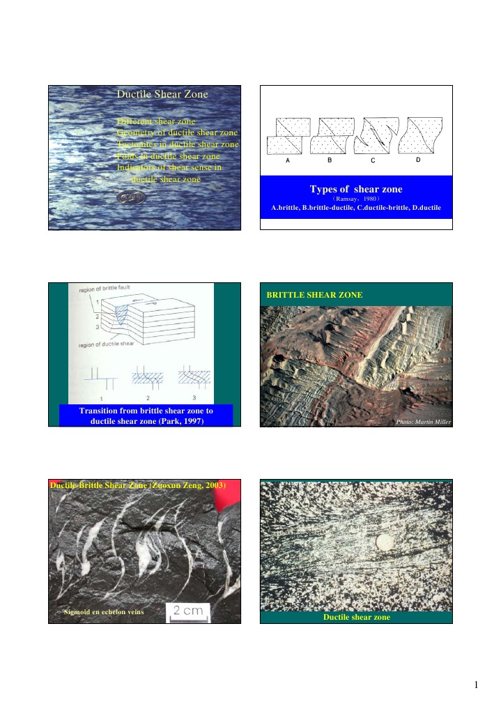 Ductile Shear Zone Structural Geology Geology