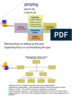 Planning Focus On What To Do Organizing Focus On How To Do