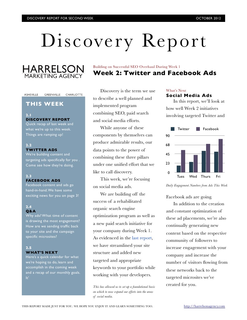 Harrelson Agency WEEK 2 Discovery Report For SAMPLE | PDF | Twitter ...