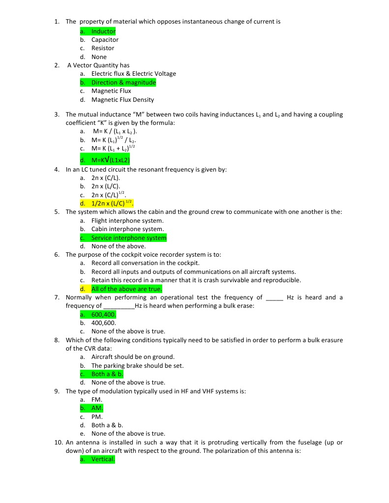 Communication Navigation MCQs PDF Amplifier Antenna (Radio)