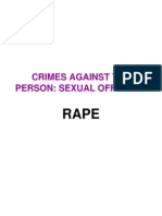 Crimes Against The Person: Sexual Offences