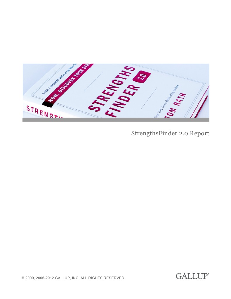 Strengths Insight and Action-Planning Guide - Gallup Online | PDF ...
