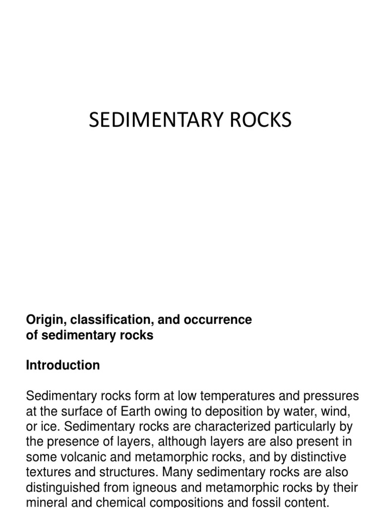 Sed Rocks | PDF | Sedimentary Rock | Sedimentary Basin