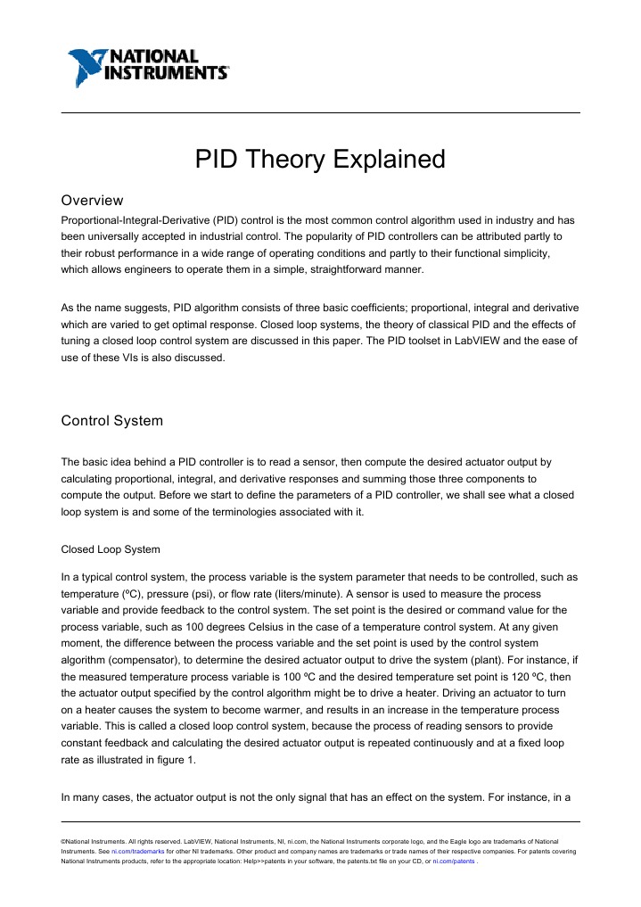PID Theory Explained | Download Free PDF | Control Theory | Control System