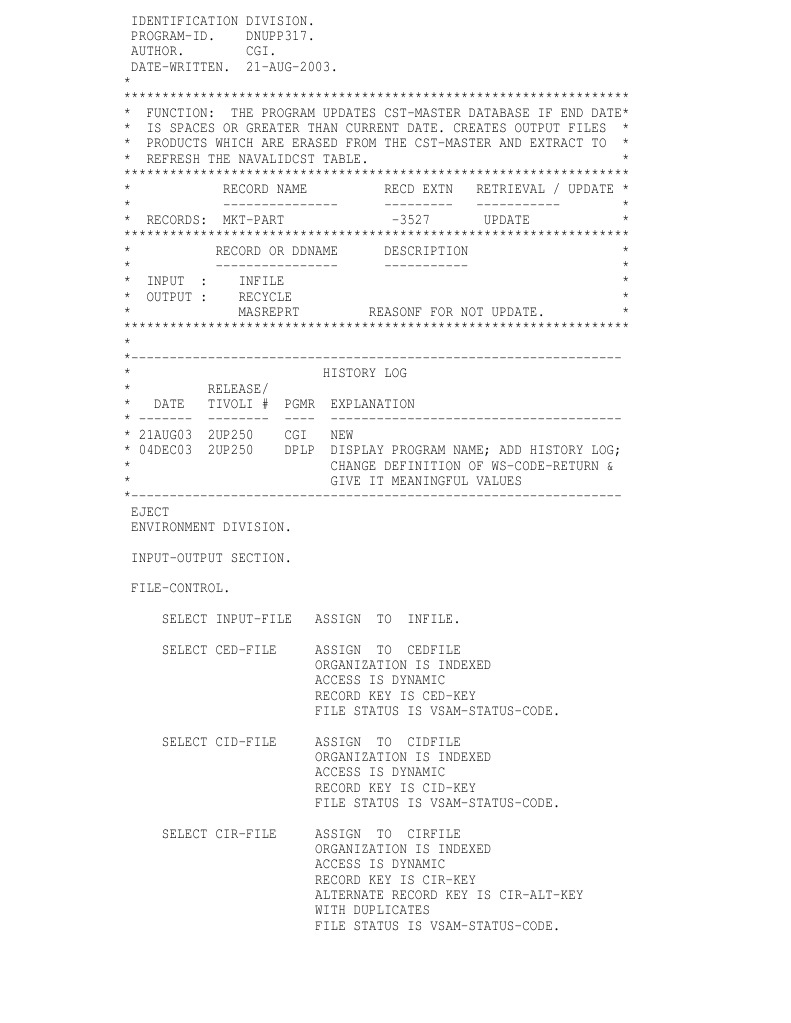 Program Using Alternate Index for VSAM File | Database Index