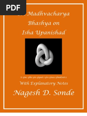 Sri Madhva S Bhashya On Isha Panishad Book Vishnu Brahman scribd