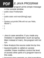 Simple Java Programs