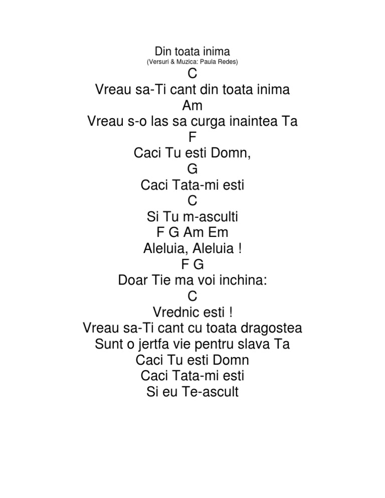 Din Toata Inima | PDF