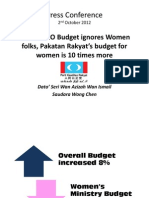 Women's Budget Press Con 2nd October 2012