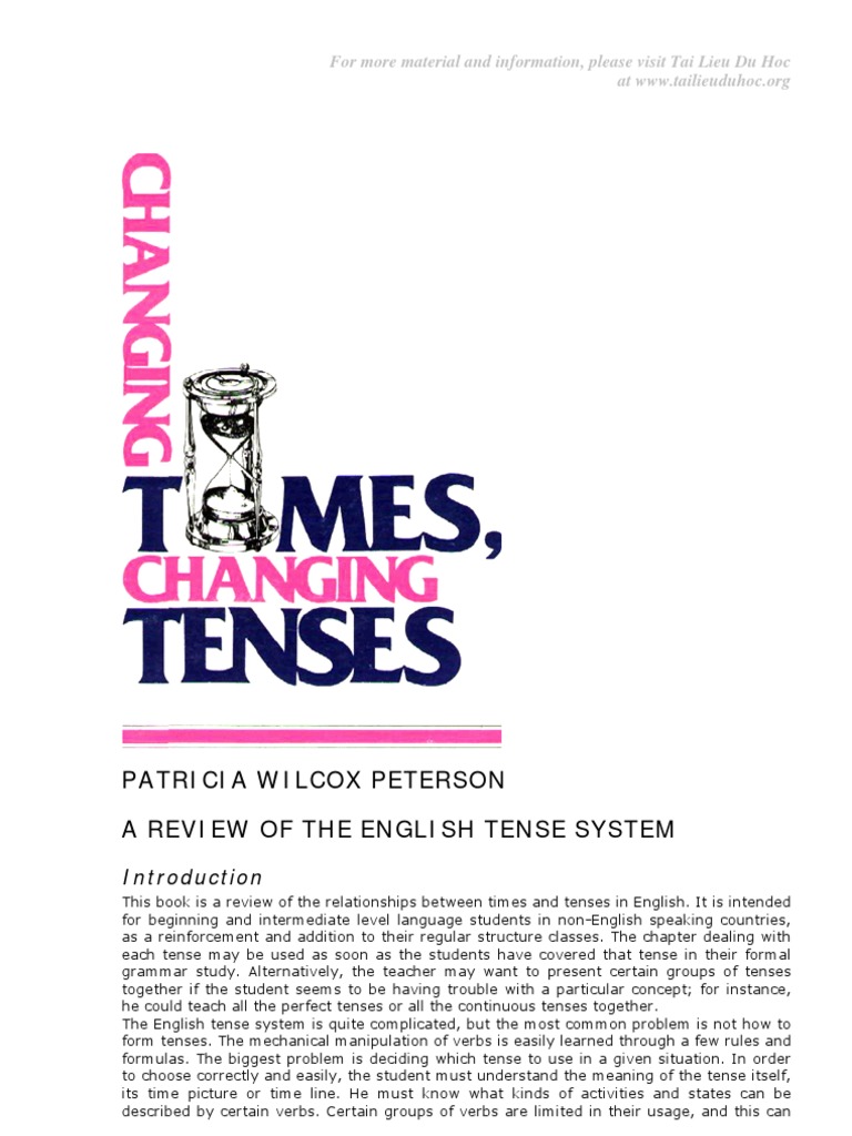 Changing Times Changing Tenses PDF Grammatical Tense English Language