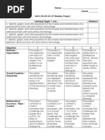Download Trig Unit 3 LT4 LT5 LT6 LT7 Mastery Project Rubric by jessicarrudolph SN109303876 doc pdf