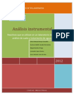 Metodologías para Análisis Químico de Suelos Y Analisis de Aguas Equipo 7