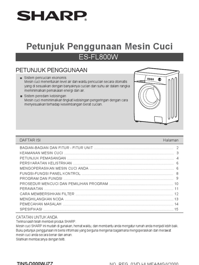 Mesin Cuci Sharp