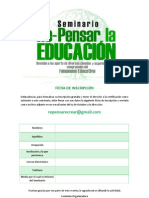 Ficha Inscripción - Seminario Repensar Educación