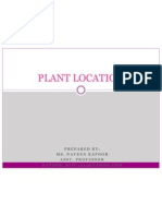 Plant Location: Prepared By: Ms. Naveen Kapoor Asst. Professor