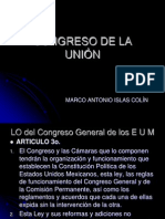 Estructura Del Congreso de La Unión Mexicano
