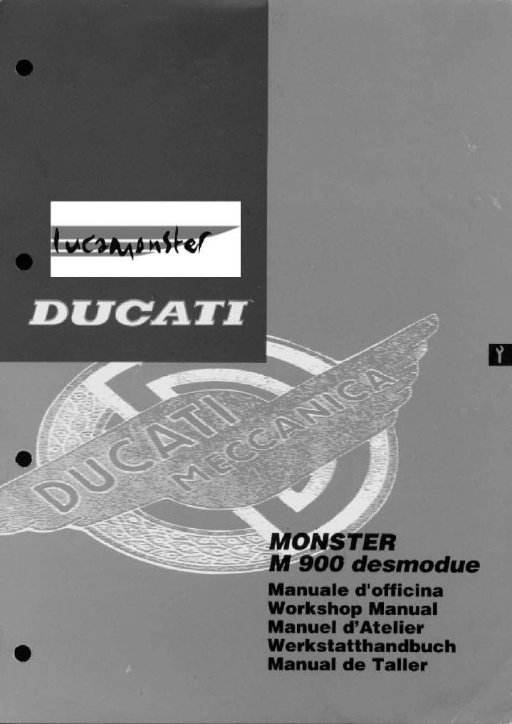 DUCATI Monster 900ie ワークショップマニュアル DUCATI Workshop Manual M900 Monster 1993 1994 1995 1996 1997 1998