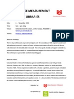 Performance Measurement in Academic Libraries: LAS Workshop (6 - 7 Nov 2012)