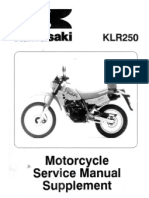 KLR 250 Supplement Manual
