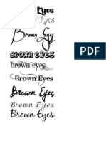 Brown Eyes - Font Ideas