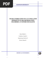 Characterization of Accumulated Sediments in Bio-Remediation Chamber at Estero de Balete