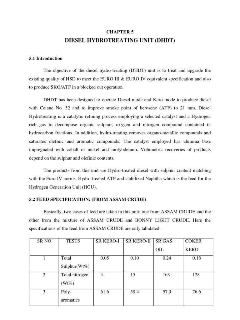 Diesel Hydrotreating Unit Overview | PDF | Chemical Reactor | Diesel Fuel