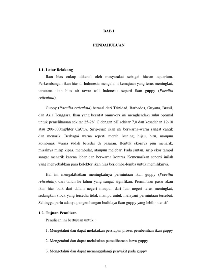Budidaya Guppy