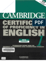 Cambridge CPE - Certificate of Proficiency in English 1 With Answers